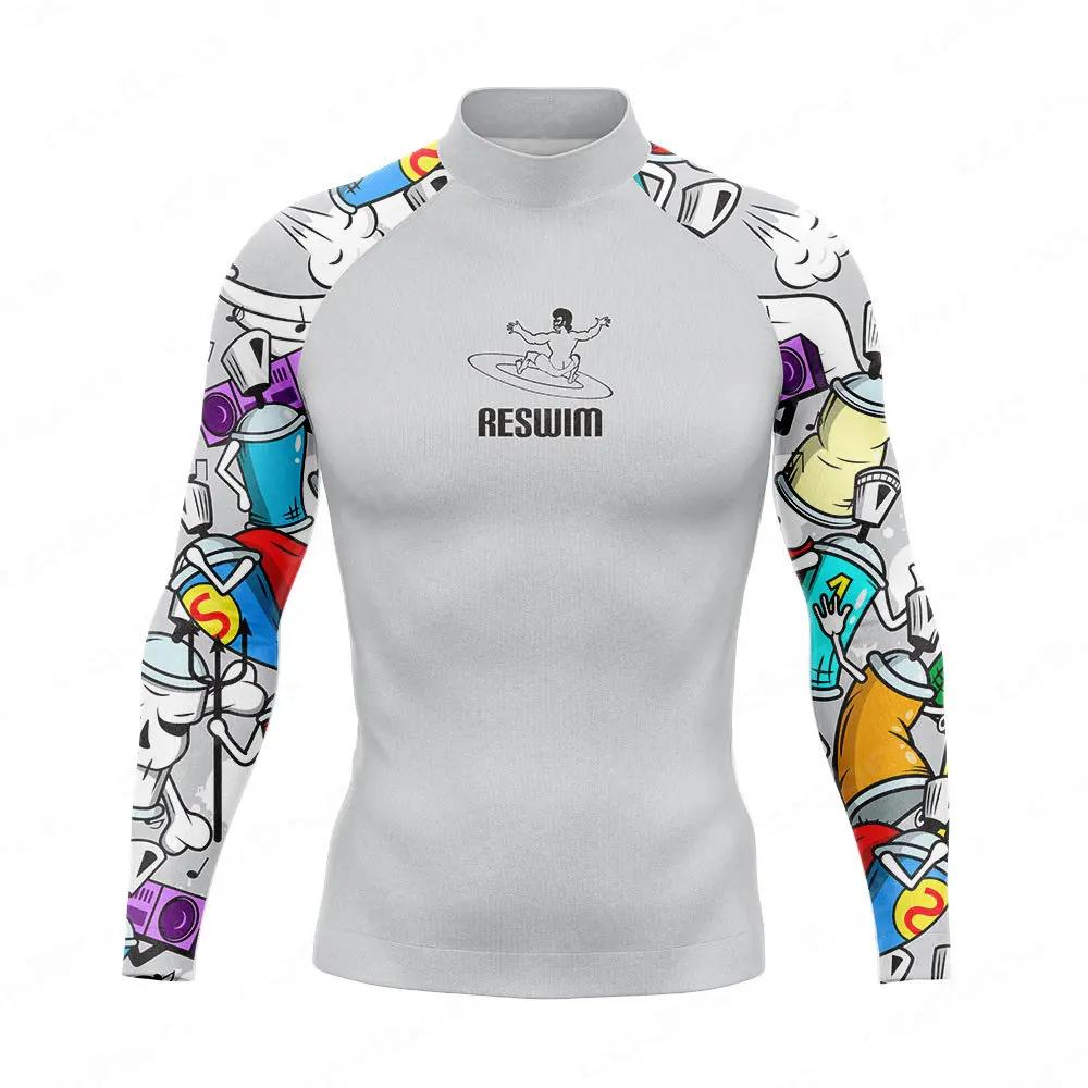 T-shirt de surf et de natation à manches longues pour homme, protection UV, collection été 2026, mai