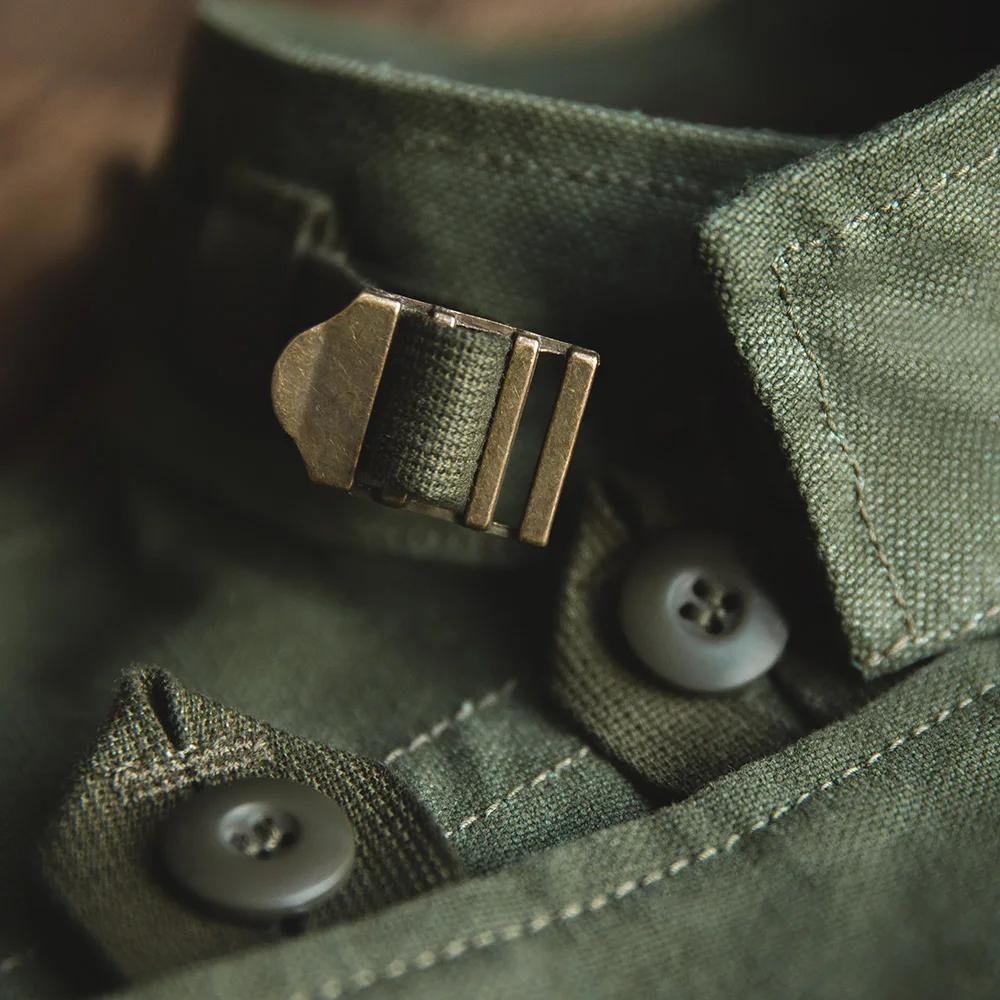 Maden rétro 16oz toile suédois moto vert veste poche Bomber veste décontracté chasse travail vêtemen