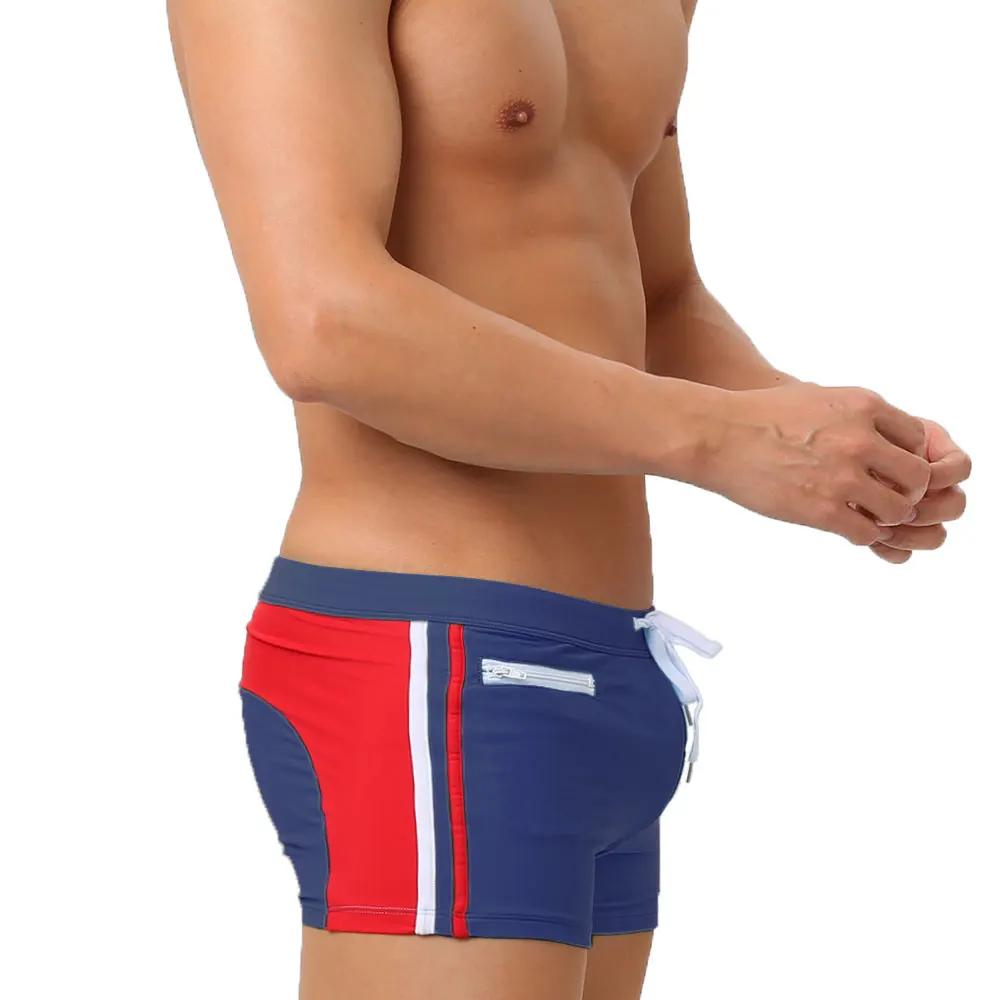 Maillots de bain pour hommes avec maillot de bain push-up Boxer avec poche hi-q Sexy hommes respiran