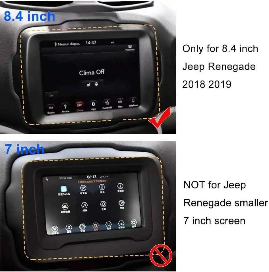 Pour Jeep Renegade Uconnect 8.4 pouces 2018 2019 Film de protection d'écran en verre trempé de Navig