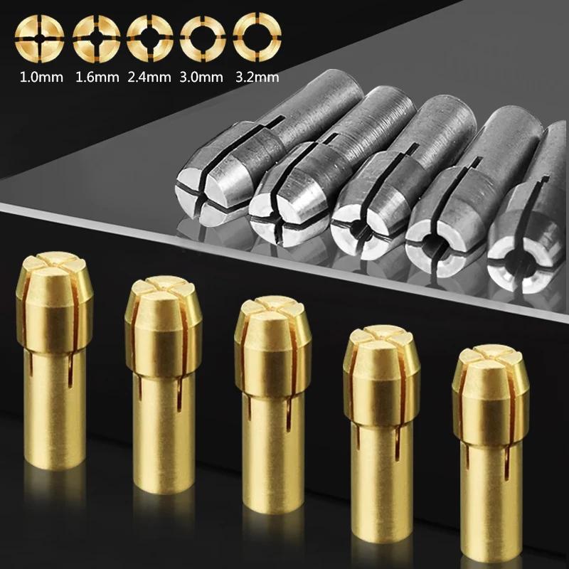 10 pièces Dremel Mini mandrins de forage perceuse 1.0mm-3.2mm adaptateur de mandrin 4.3 tige Micro p