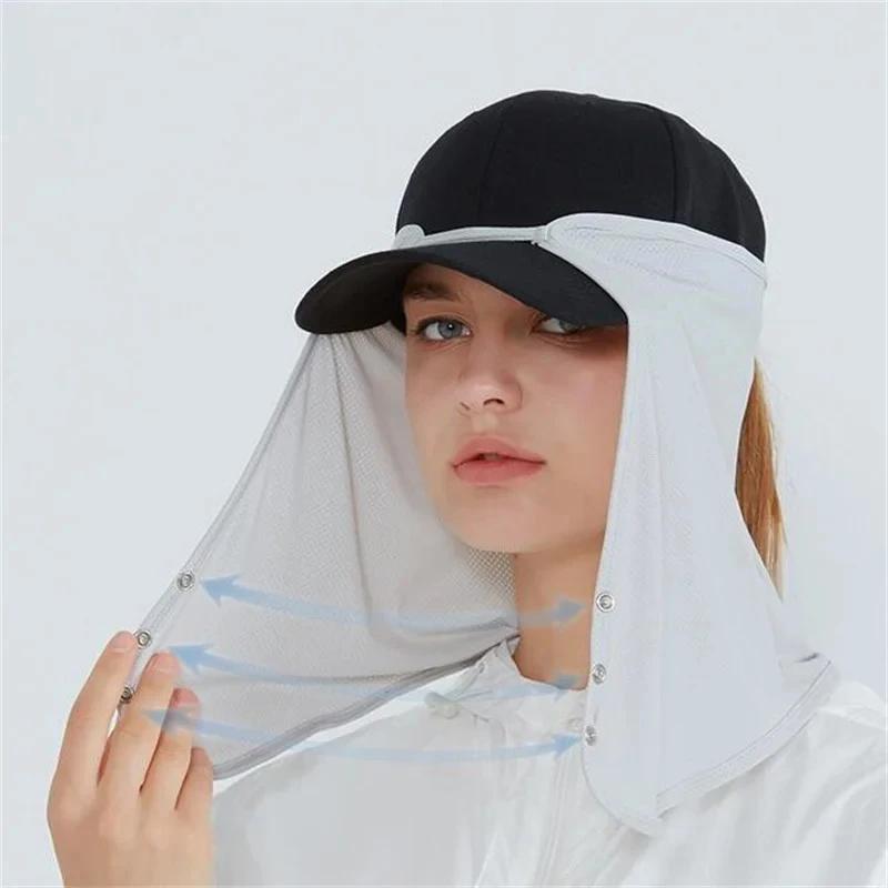 Casquette de pêche à séchage rapide, pare-soleil pour le visage et le cou, visière de Protection UV,