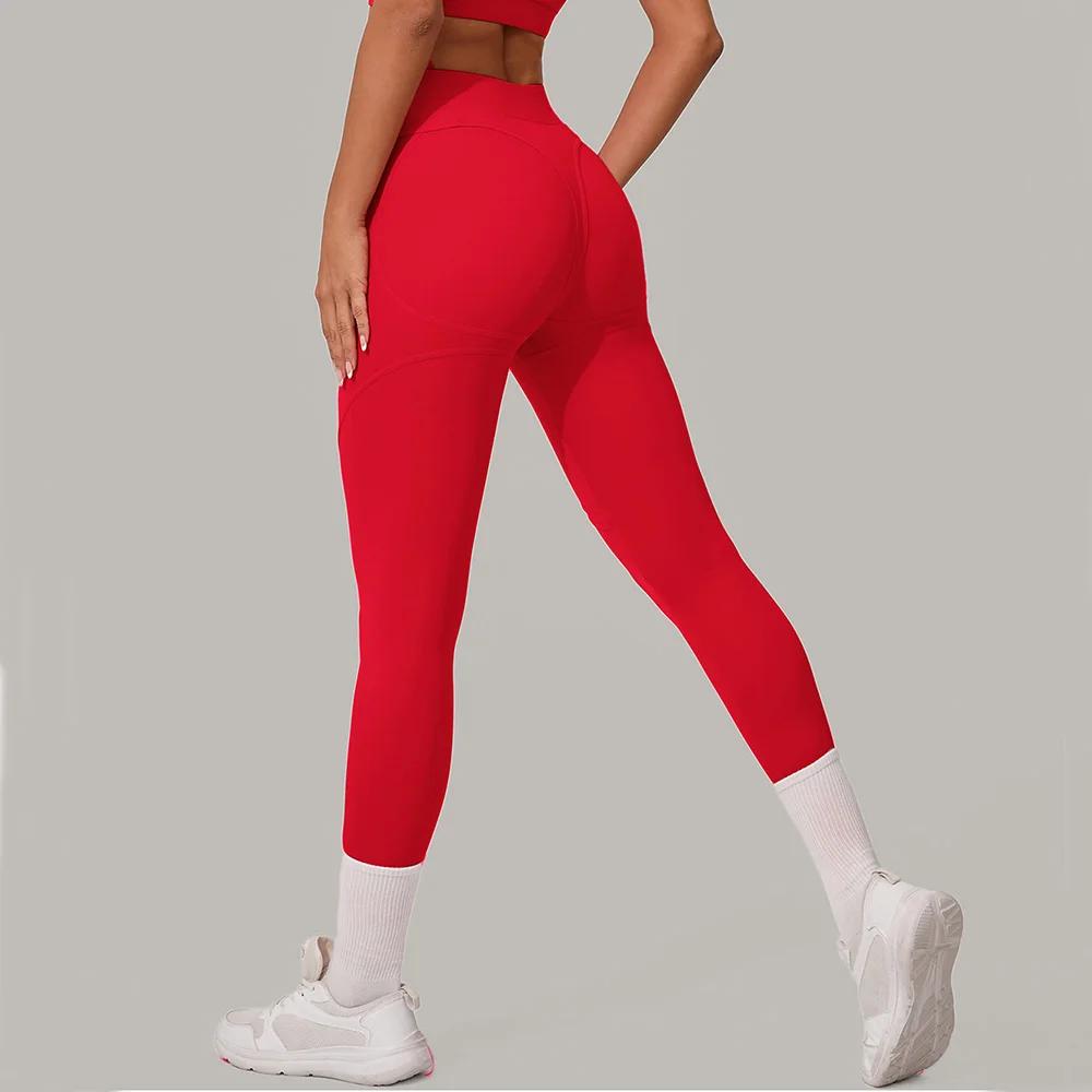 Pantalons de Yoga femmes hanche levage femmes course sport Leggings taille haute Fitness Leggings Pu