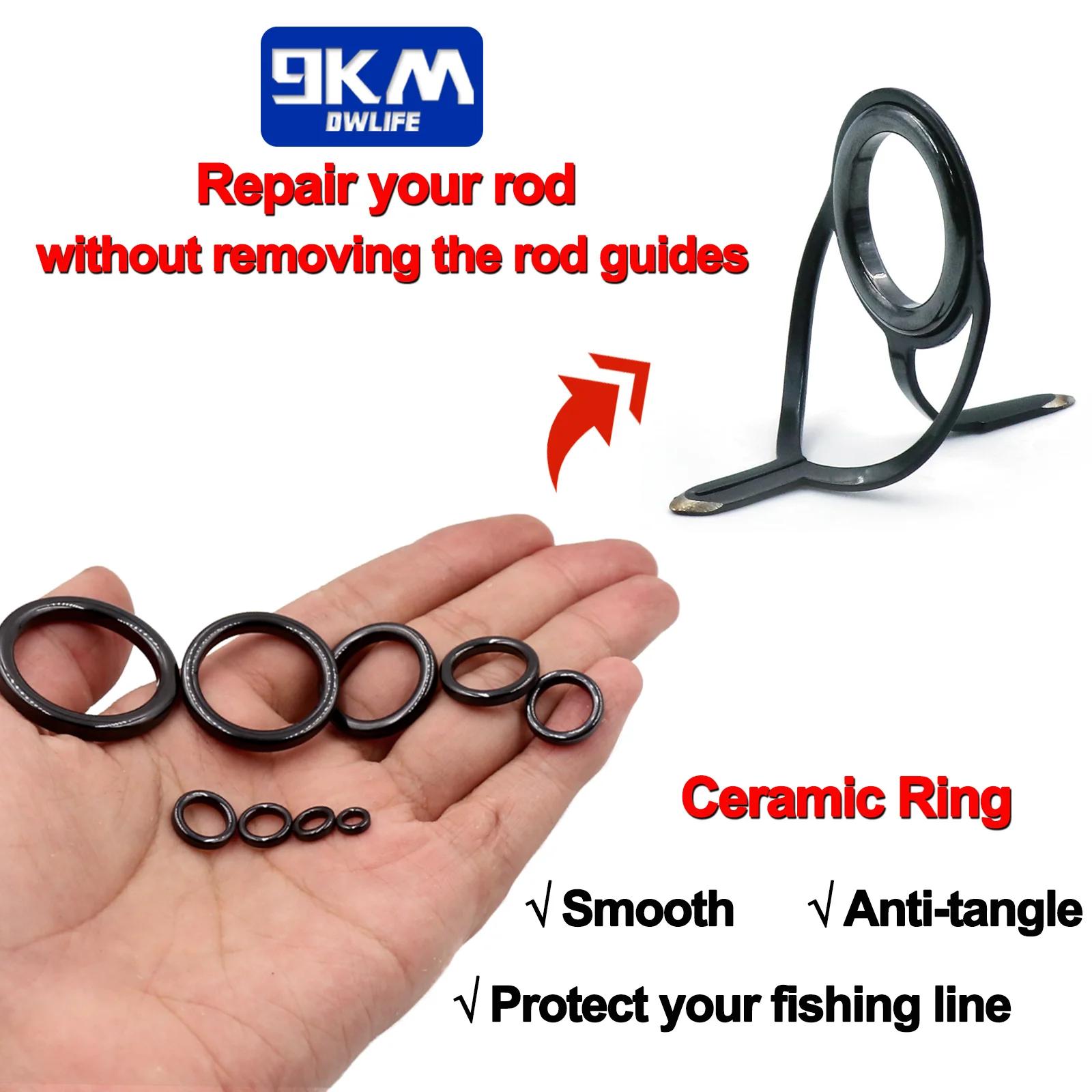 Kit de réparation de canne à pêche, 26 pièces, anneau de guidage en céramique résistant à l'usure, K