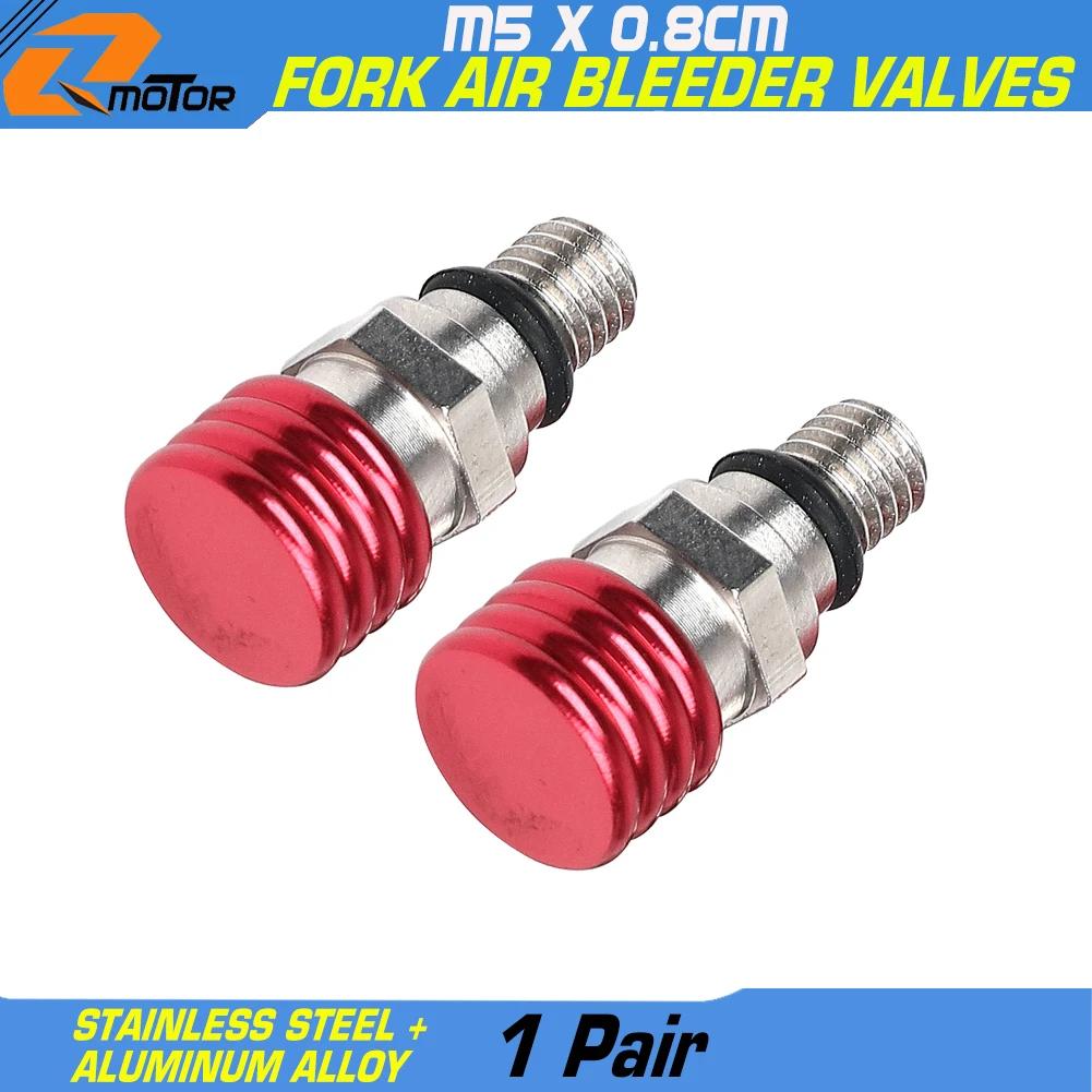Valve de purge d'air de fourche de moto M5 * 0.8cm, pour Honda Yamaha Suzuki Kawasaki CR YZ WR KX F