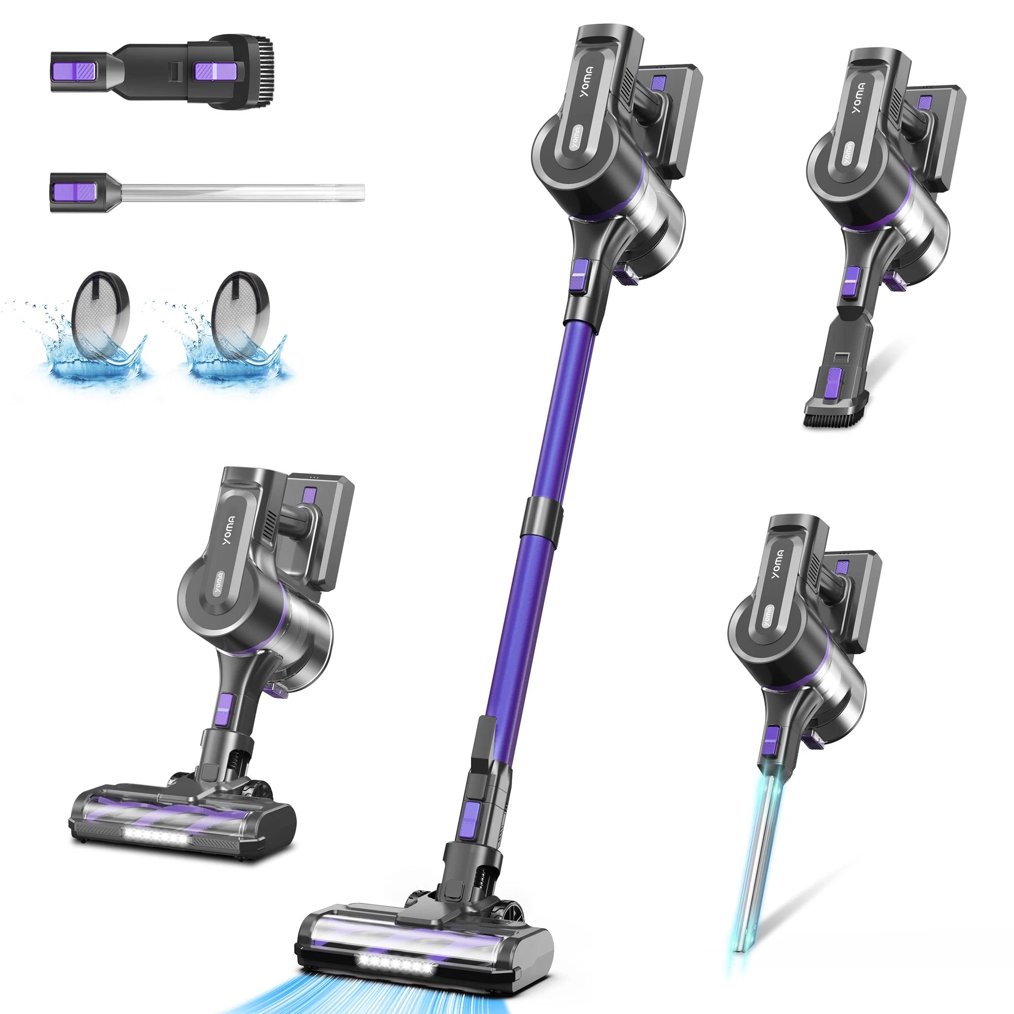 Yoma-Aspirateur sans fil S100, autonomie jusqu'à 45min, aspirateur balai 9 en 1, sol en bois dur, po