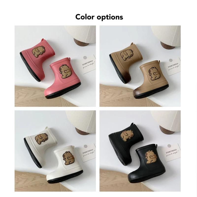 Bottes de pluie pour enfants, chaussures en caoutchouc imperméables, antidérapantes, chaussures de p