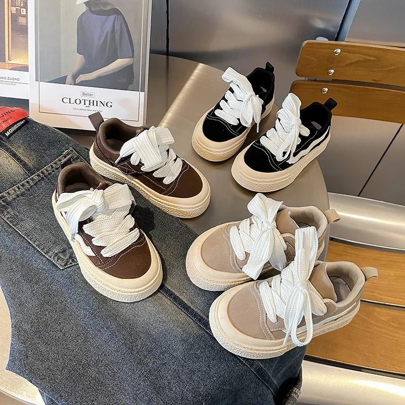 Filles printemps Version coréenne chaussures polyvalentes à semelles souples garçon baskets basses d