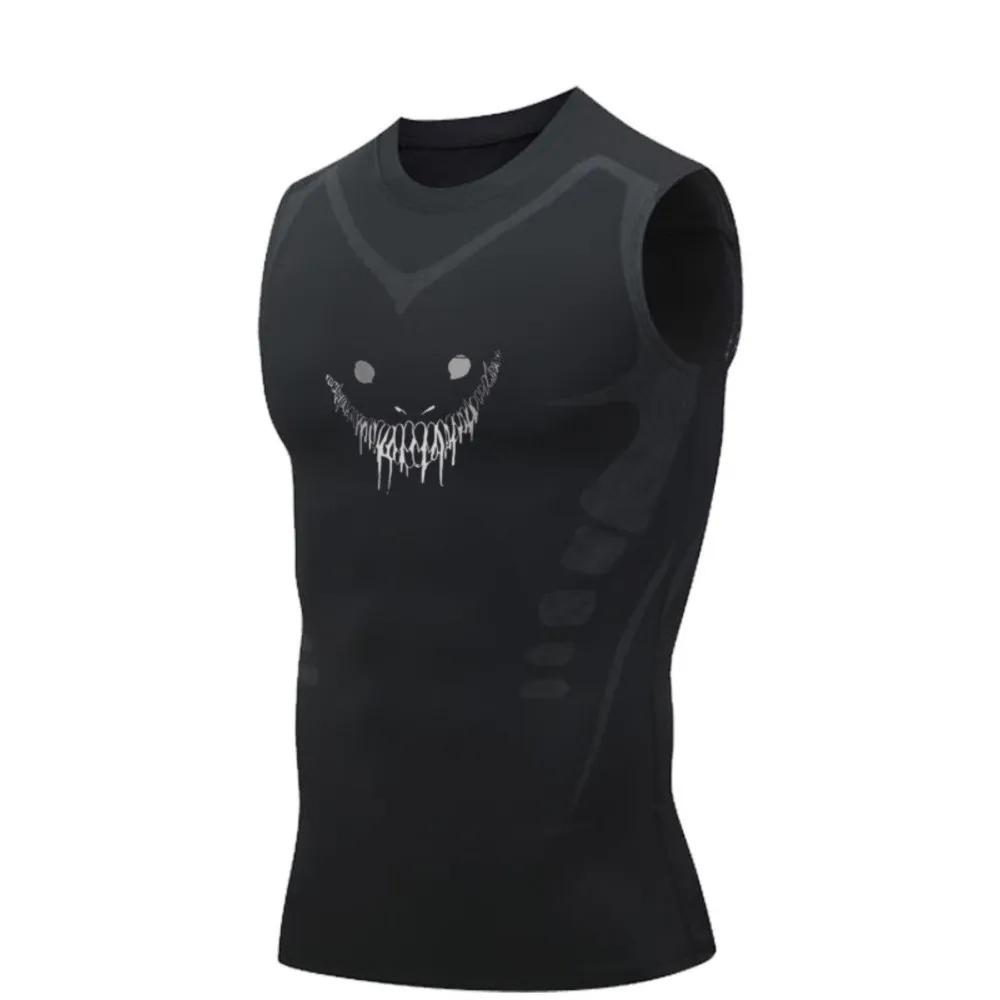 Chemise sans manches à Compression pour hommes, gilet de Sport, Fitness, basket-ball, Manga, débarde