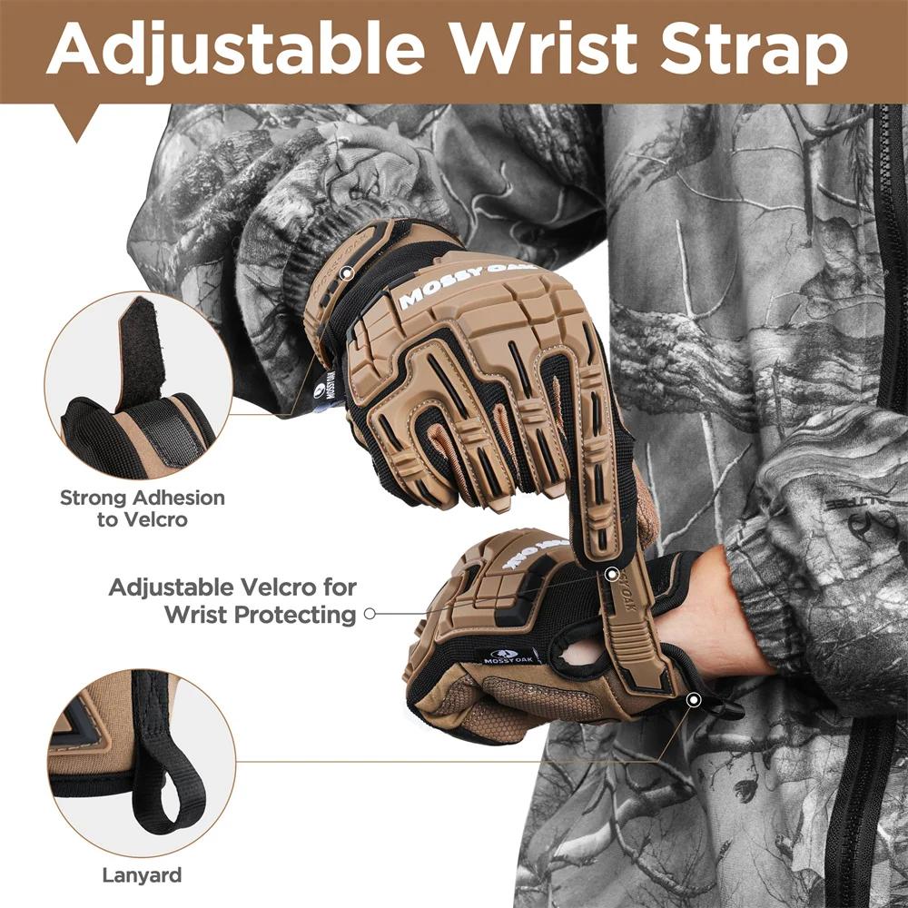 MOSSY OAK-gants militaires pour écran tactile à doigt complet pour hommes, gant tactique, chasse, Pa