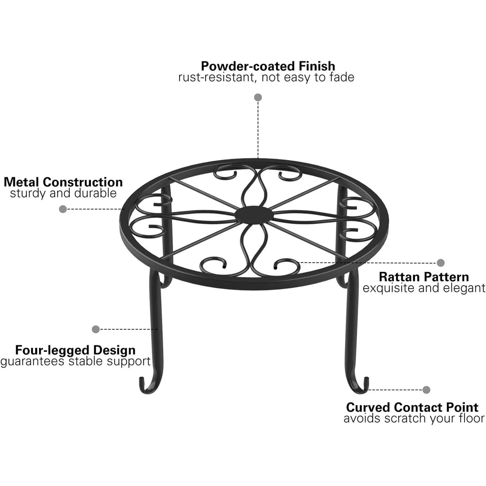 Support de plante en métal, 1 pièce, support de Base de Pot de fleur, tabouret pour maison, jardin,