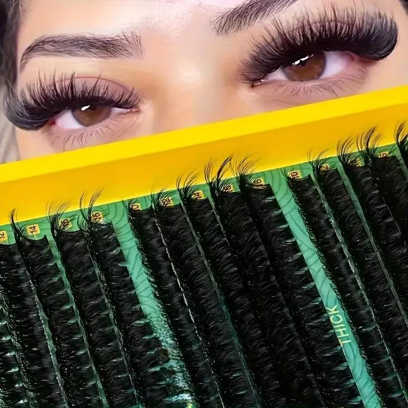 Cils individuels en éventail 5D DIY 0,07 mm, 60D 80D 100D, cils épais, cils en éventail D Curl, cils