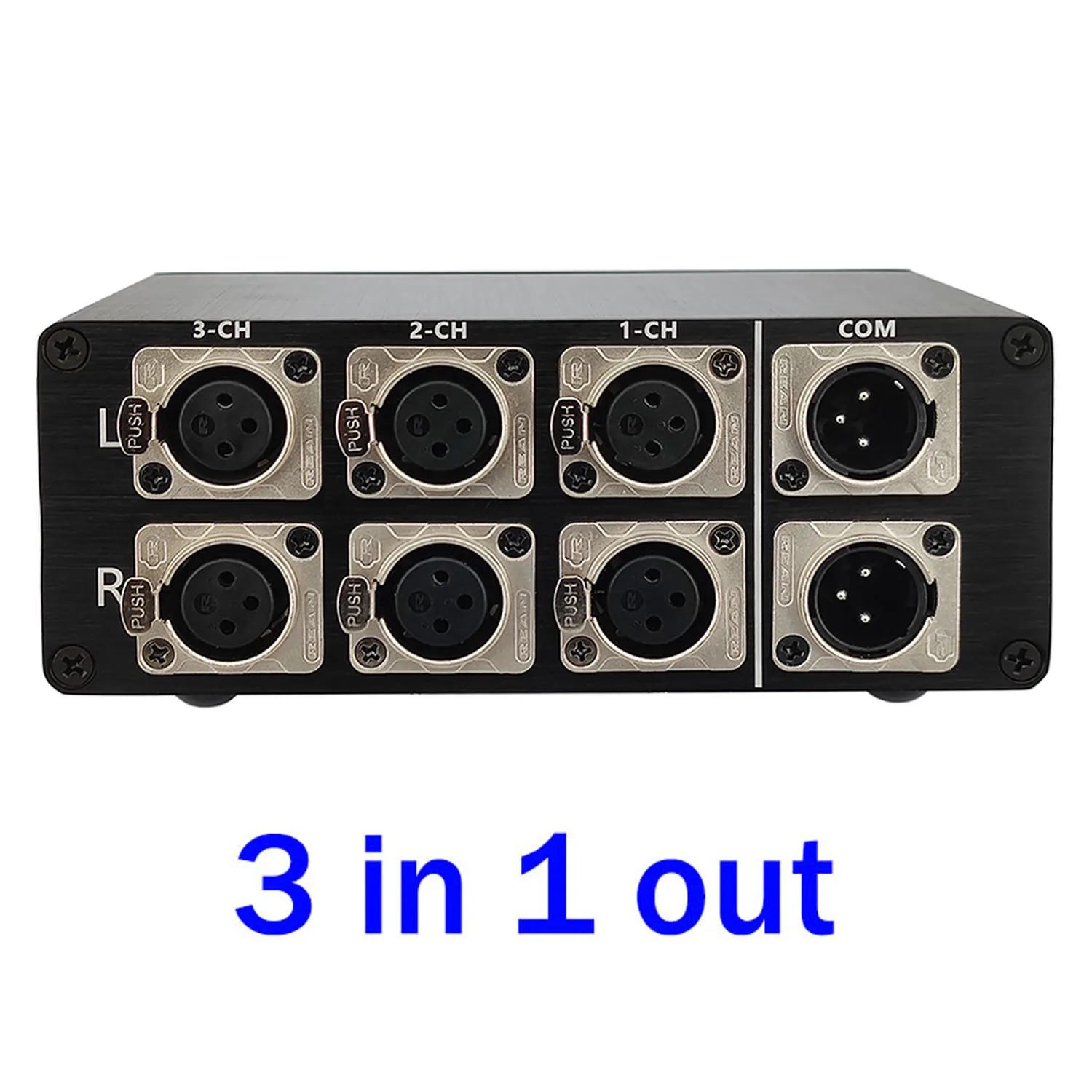 Mathiateur de câble de signal XLR d'entrée audio, commutateur de sélecteur, connecteur de source Sch