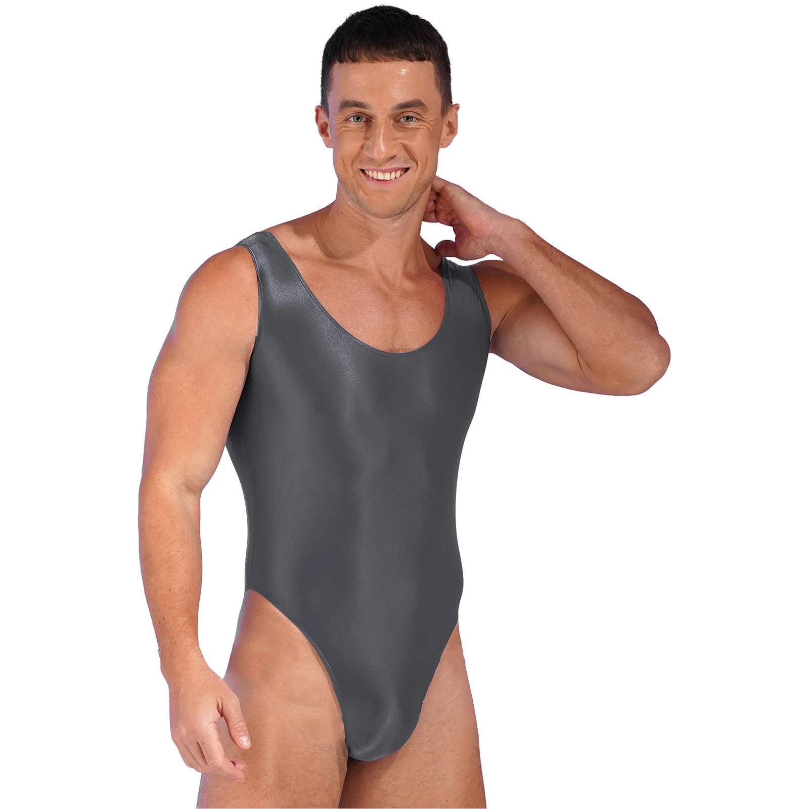 Maillot de bain pour hommes, coupe haute, batterie brillante, sport, entraînement, yoga, danse, pisc