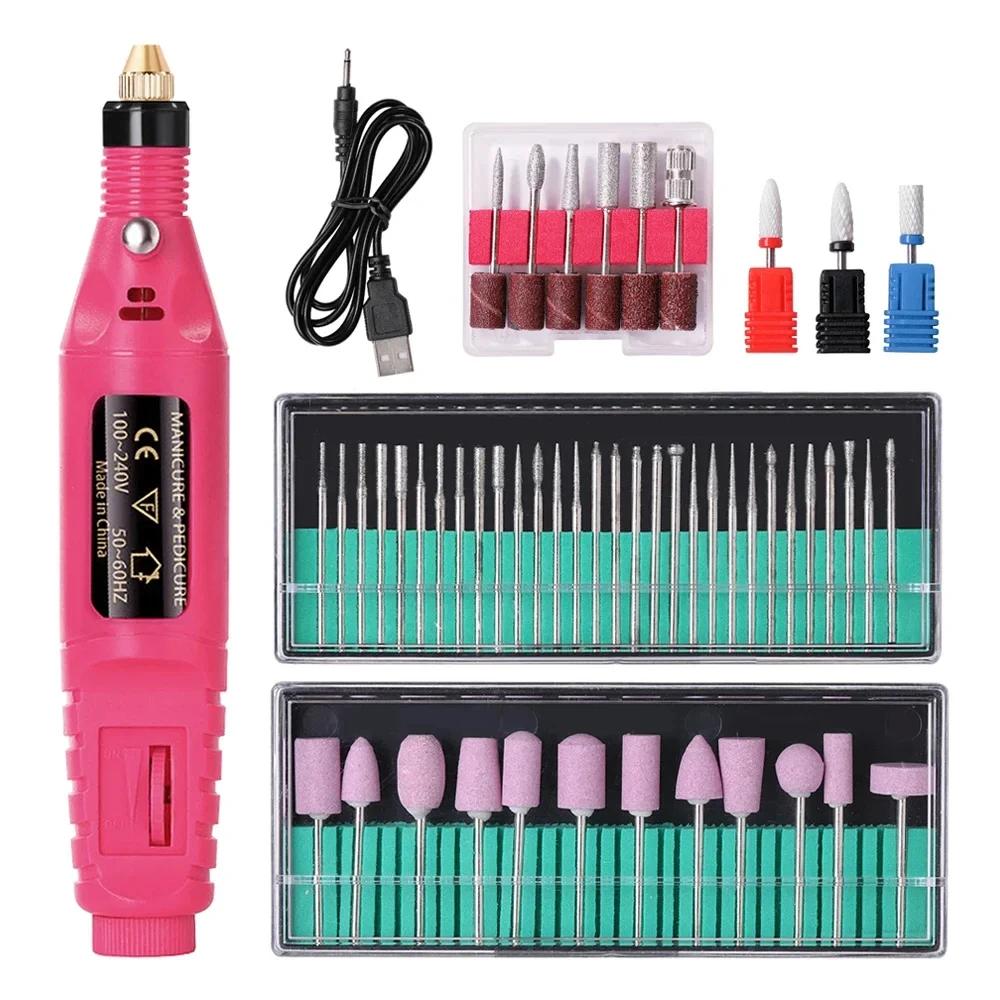 Polisseuse à ongles Portable 6 couleurs, nouvelle perceuse à ongles électrique, ponceuse à ongles, a