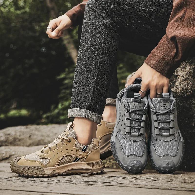 Chaussures de course grises pour hommes, chaussures de Jogging décontractées, en maille respirante,