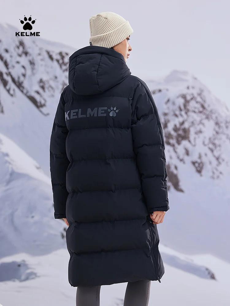 Kelme veste longue en coton à capuche pour les sports d'entraînement de Football pour femmes, veste
