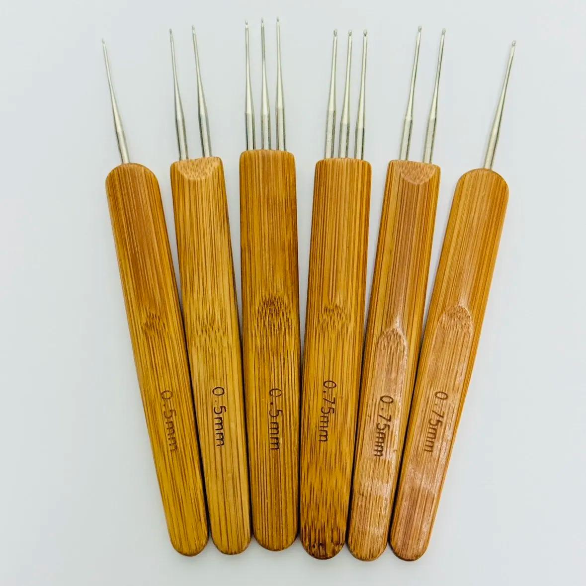 Dreadlocks en bois, 0.5mm/0.75mm, 1 pièce, outil pour tressage artisanal