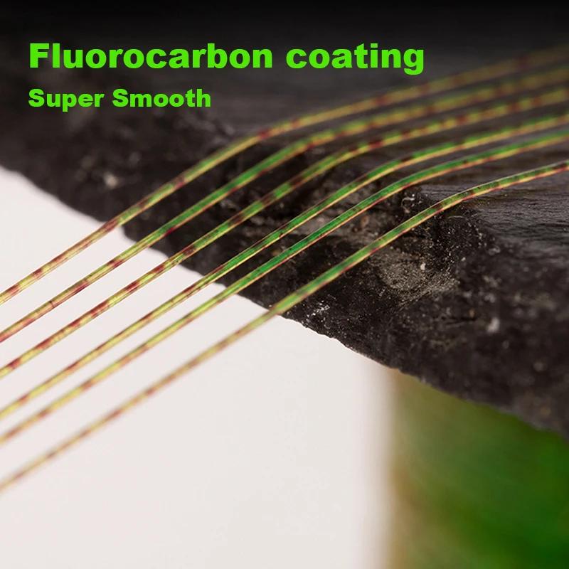 Ligne de pêche Invisible de Camouflage de 500m, Monofilament en Nylon tacheté, revêtement en Fluoroc