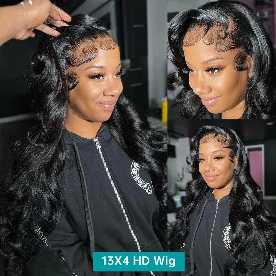 Perruque Lace Front Wig Body Wave Brésilienne Naturelle, Cheveux Humains, 13x4, 13x6, Pre-Plucked, 3