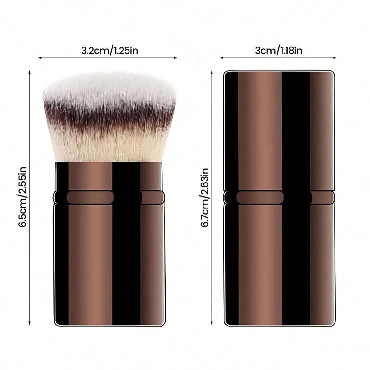 Pinceau de maquillage rétractable professionnel pour le visage, brosse à Blush, brosse à fond de tei