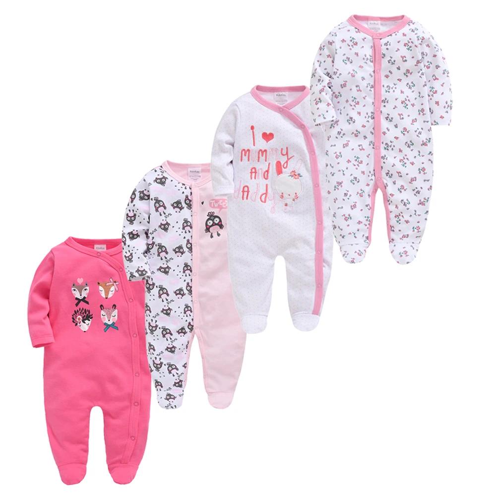 Kavkas – barboteuse pour garçon, 3/4 pièces, 100% coton, à pois, col rond, vêtements pour nouveau-né
