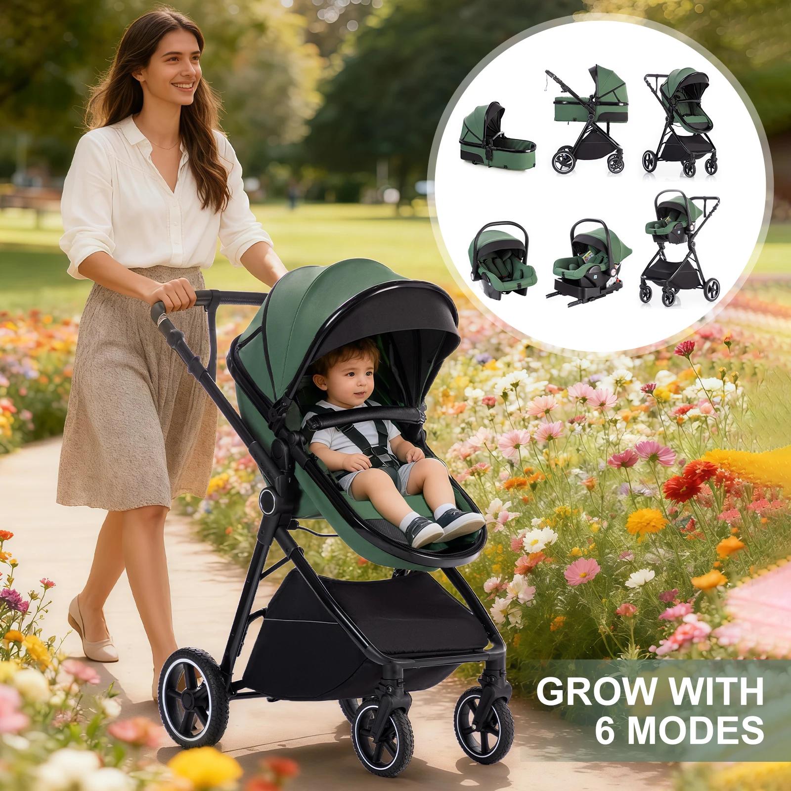 Poussette bébé 3 en 1, facile à plier, multifonctionnelle, voyage, Portable, siège de sécurité, norm