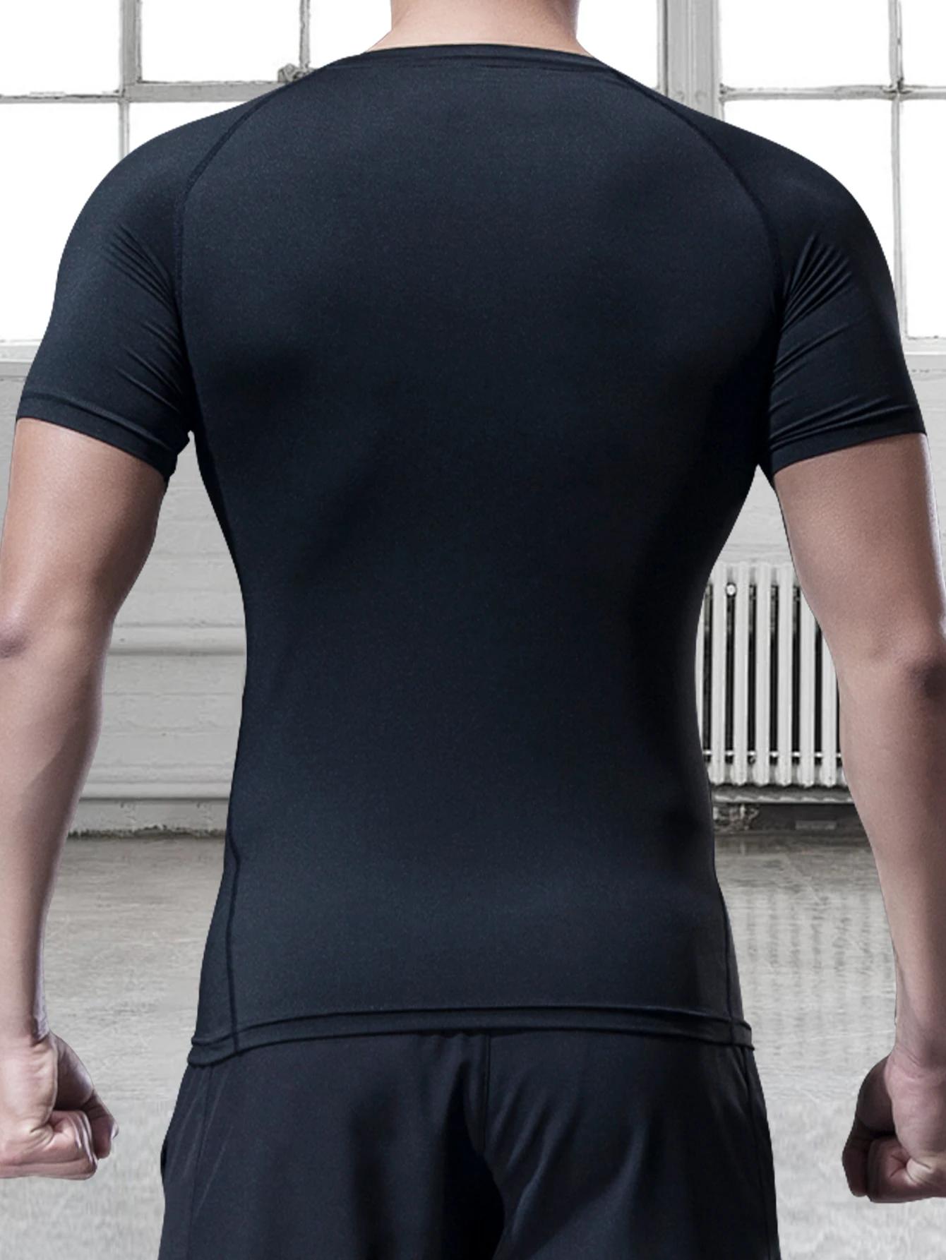 T-shirt d'entraînement de gymnastique pour hommes, plein air, Jogging, vêtements de sport de course,