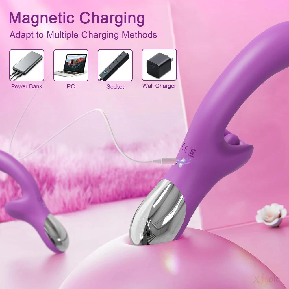 Vibromasseur gode injuste pour femme, lécher la langue féminine, UNIS isseur de clitoris, jouets sex