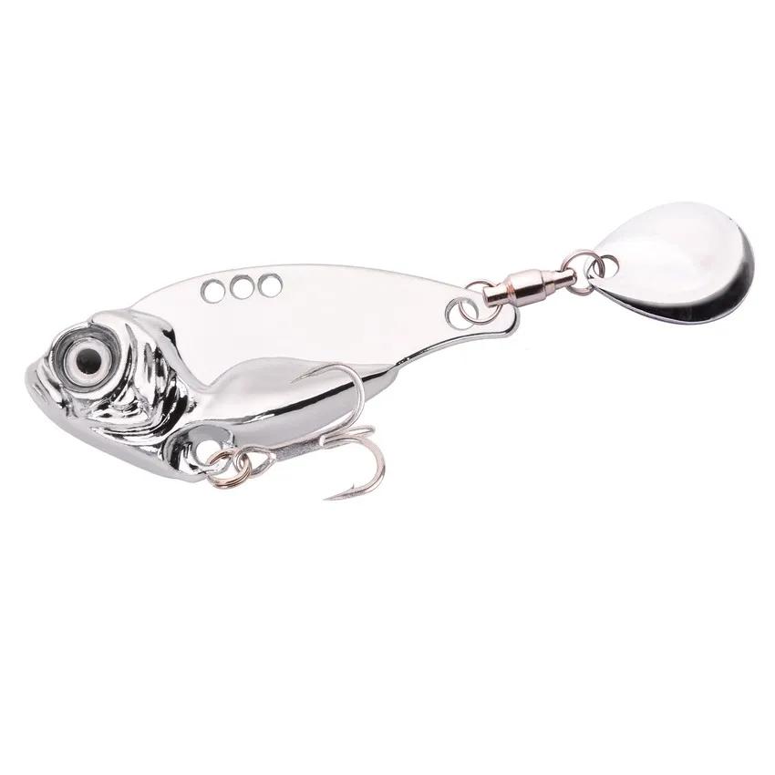Rotatif paillettes métal VIB 7g 10g 15g 20g leurre de pêche queue rotative Vibration cuillère Spinne