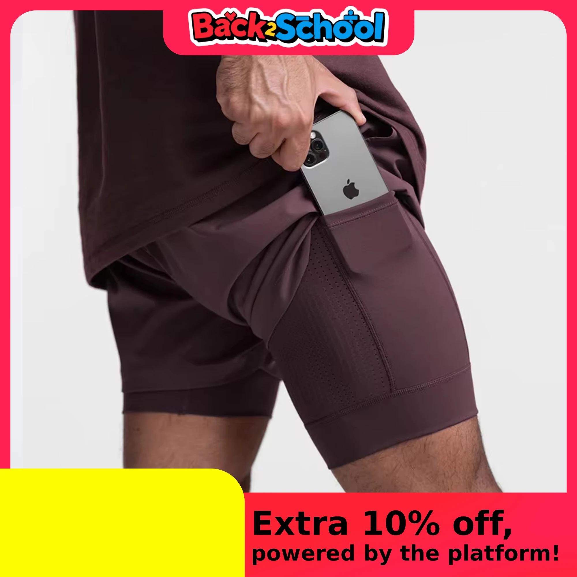 2025 nouveau short de sport double couche respirant gymnases Fitness musculation entraînement séchag