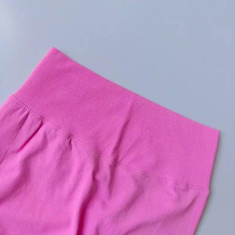 Leggings taille haute sans couture, pantalon de Fitness pêche, serré, extensible, fin, séchage rapid