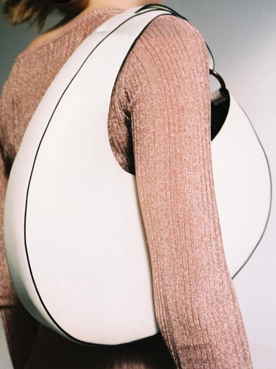 Sac demi-lune de styliste, nouvelle personnalité de la mode, sac ovale polyvalent de luxe pour femme