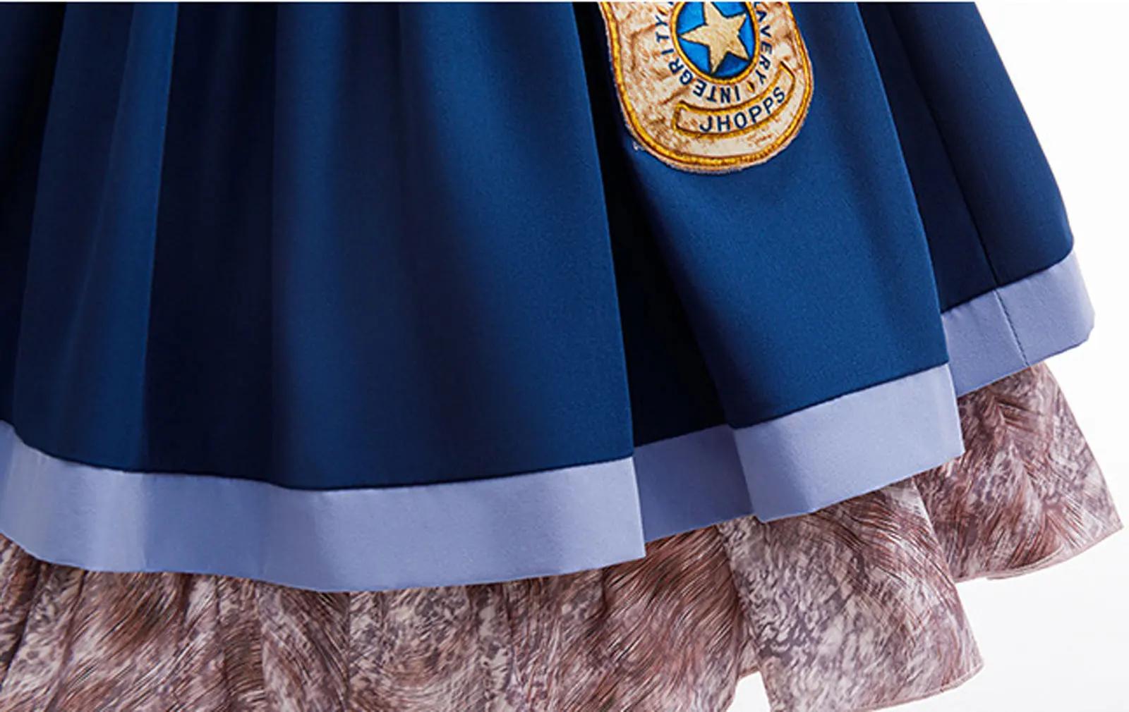 Costume de jeu de rôle Judy Hopps, uniforme d'officier lapin, pour bébé fille, inspiré du nouveau fi