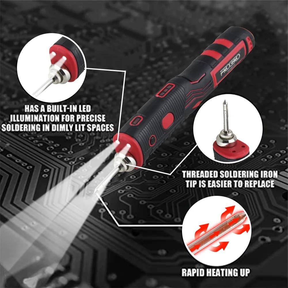 FrogBro – Kit de fer à souder sans fil, batterie Rechargeable 2500mAh, stylo à souder professionnel