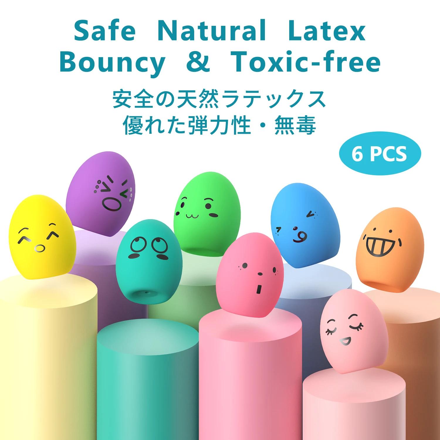 SCGK oeuf gonflable chien jouets balle drôle grinçant Latex oeuf gonflable avec couineur pour chiot