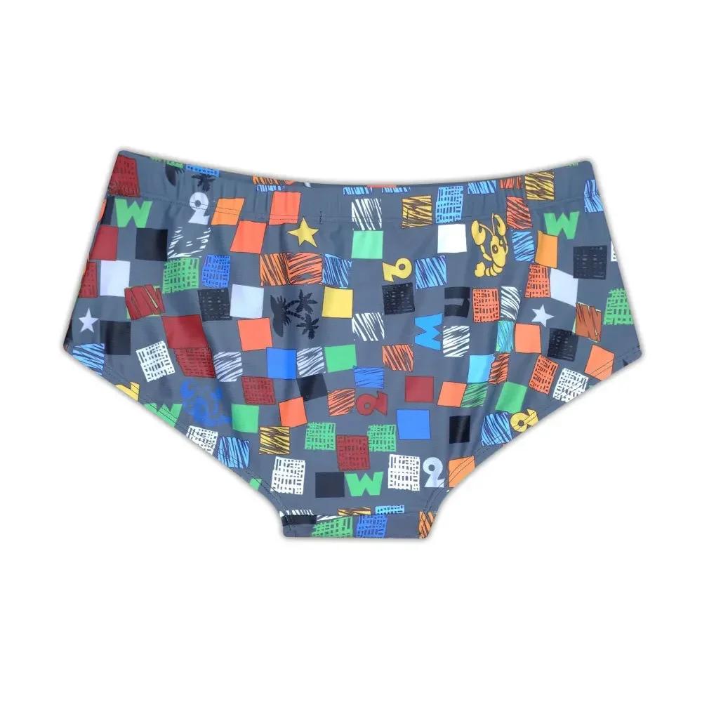 Sexy été hommes maillots de bain maillots de bain carré Graffiti Surf maillot de bain Boxer slips Bi