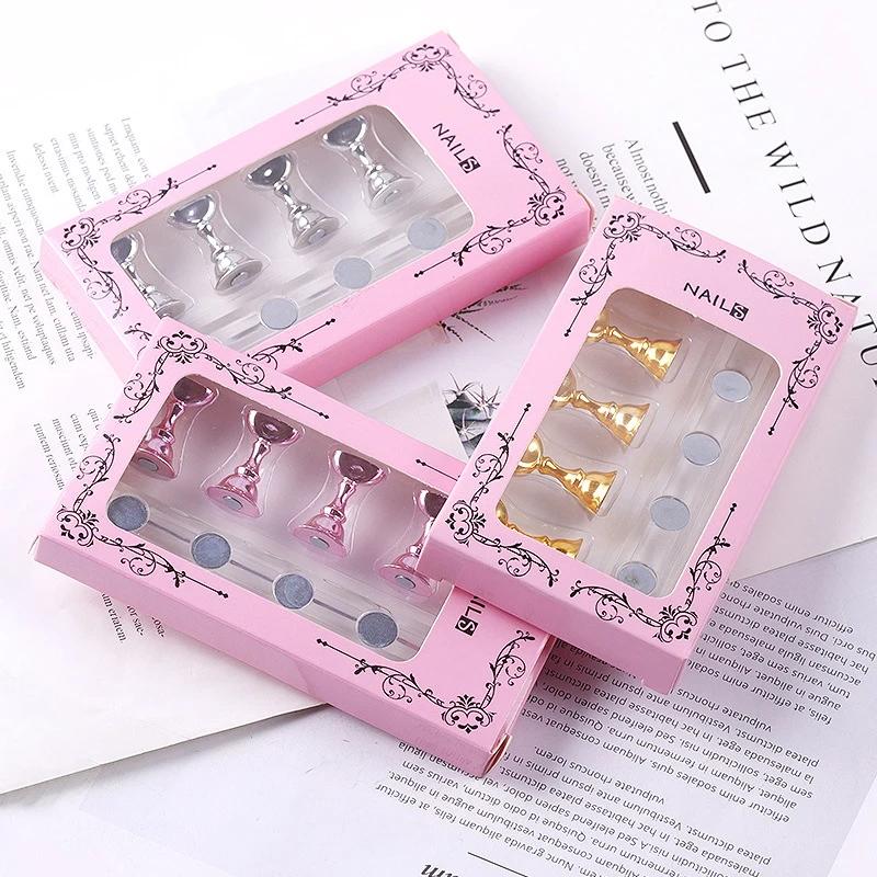 5/30 pièces/ensemble support magnétique pour ongles faux ongles pointe support de pratique support d