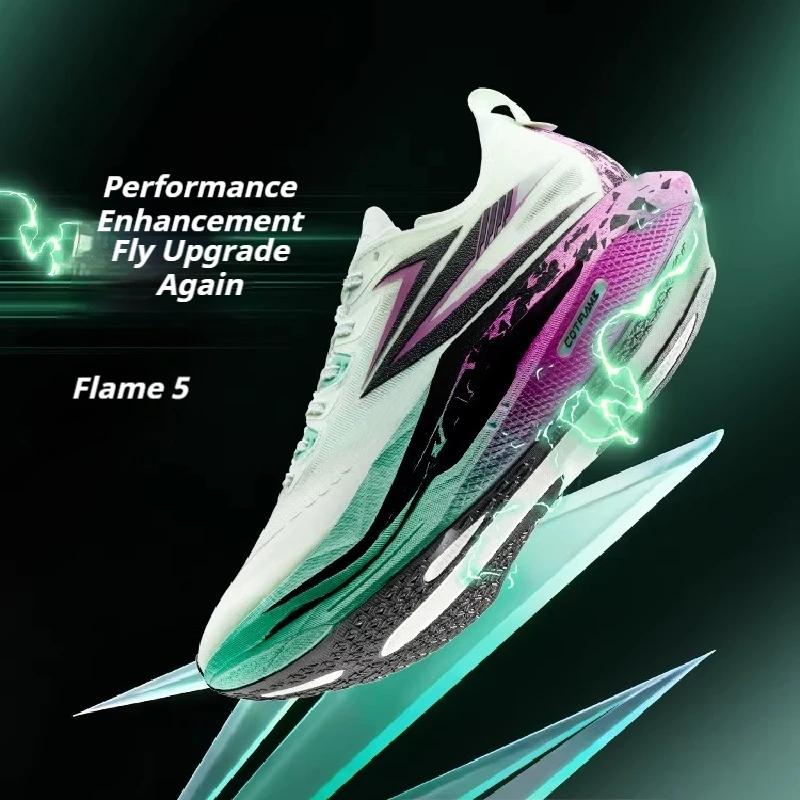 361 ° Chaussures de course Flame 5.0 MIX pour hommes, plaque en carbone, course de marathon, rebon