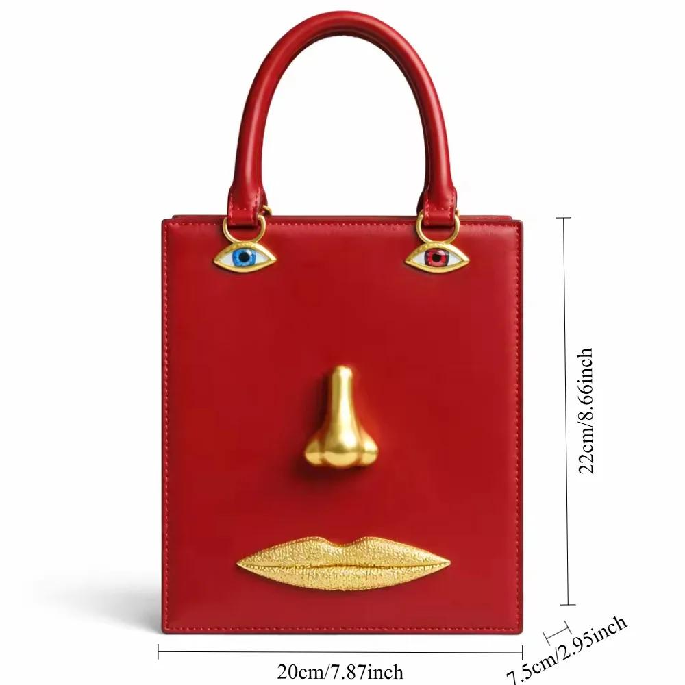 Sac à main tendance pour femme, portrait personnalisé, sac bandoulière rétro