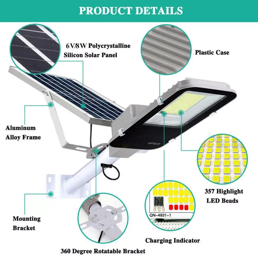 Réverbère solaire commercial, lampe à LED, zone extérieure, crépuscule à Foster, applique murale, 15
