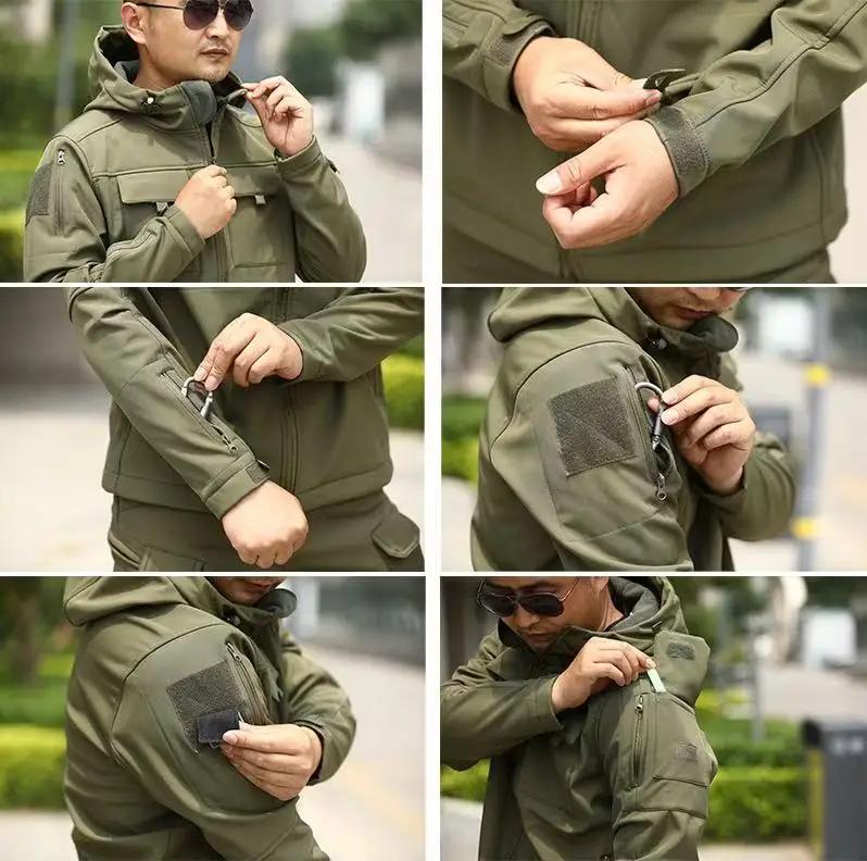 Vestes imperméables en polaire pour hommes, tactiques militaires, hiver et automne, sport, randonnée