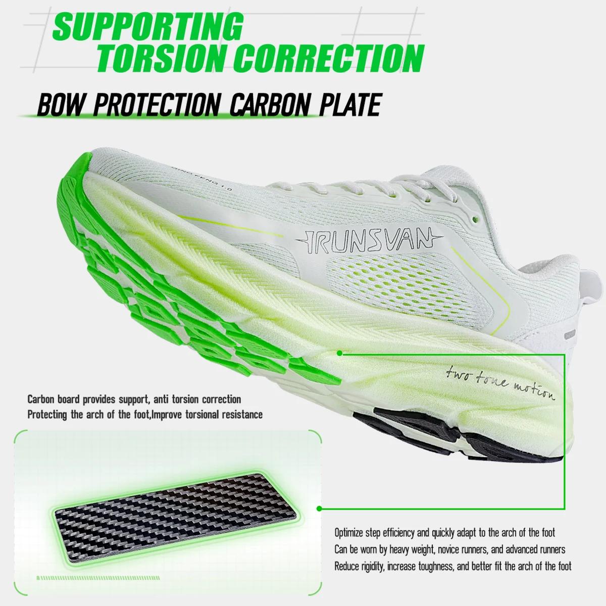 Irunsvan Qfeng1.0 chaussures de course plaquées carbone double couleur double densité absorbant les