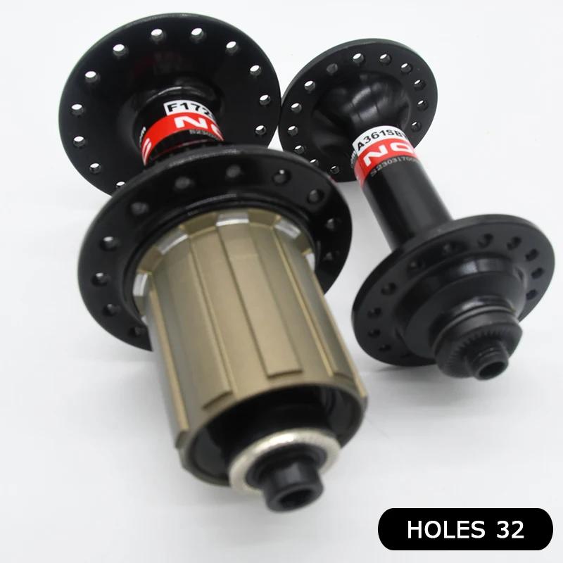Novatec A361BT/F172SB moyeu de vélo de route avant/arrière 32 trous 4 roulements à dégagement rapide