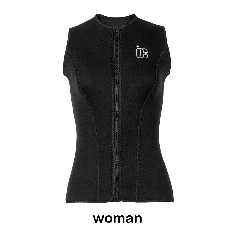3mm hommes femmes plongée surf gilet néoprène sans manches velours costume kayak plongée en apnée na
