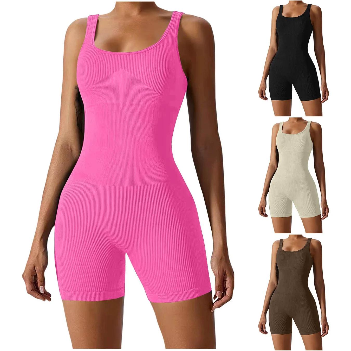 Survêtement court pour femmes, ensemble de Yoga, vêtements de sport une pièce, vêtements d'entraînem
