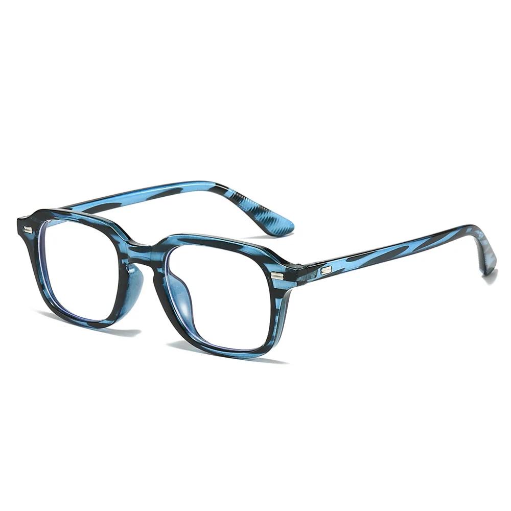 Lunettes carrées bloquant la lumière bleue pour hommes et femmes, unisexe, Rivets transparents, Anti