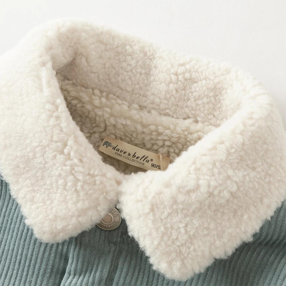 Dave Bella garçons coton manteau hiver salopette pour enfants bébé épaissir peluche veste manches lo