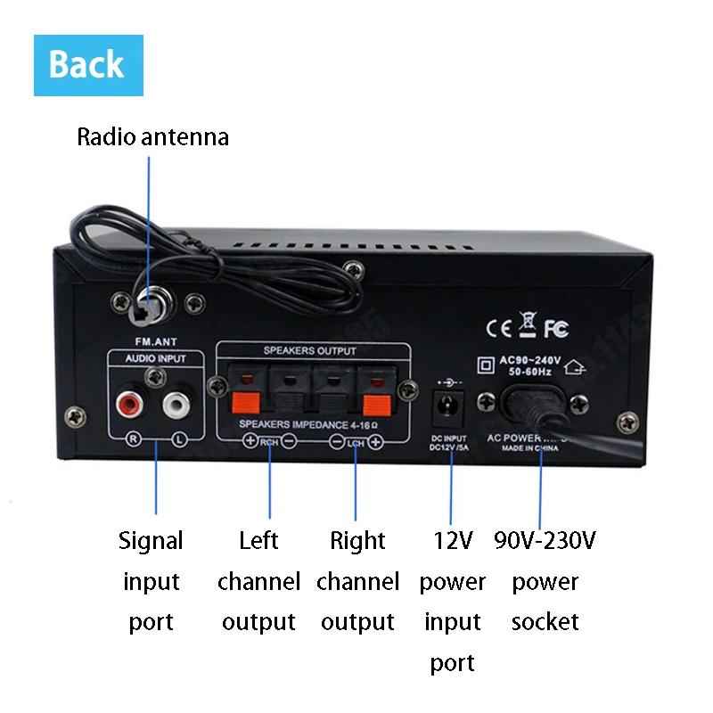 AK45/AK35 800W amplificateur de puissance domestique 2 canaux Bluetooth 5.0 Mini amplificateur de so