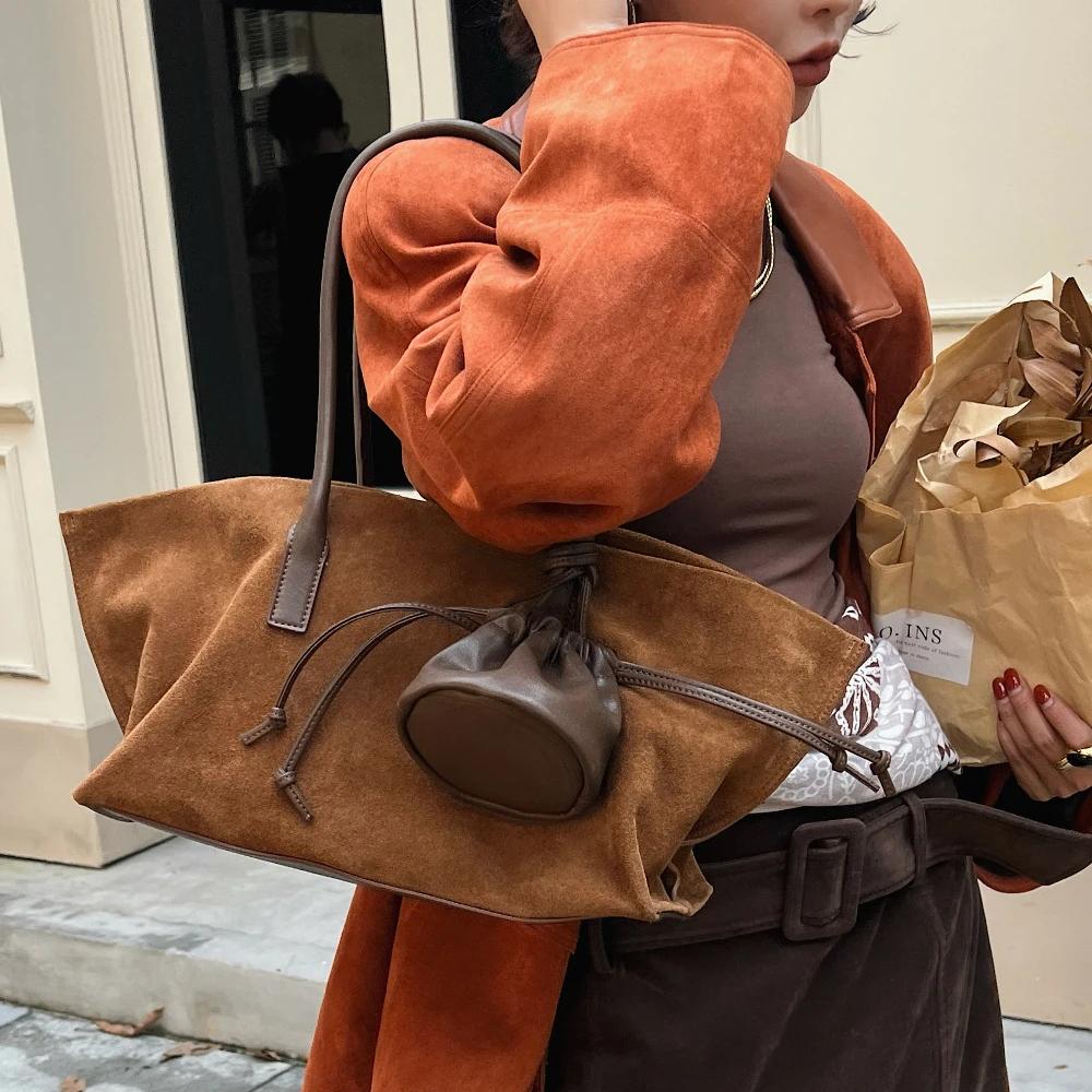 Motingsome sac fourre-tout en daim surdimensionné femmes sac à main à bandoulière et sacs à main Des